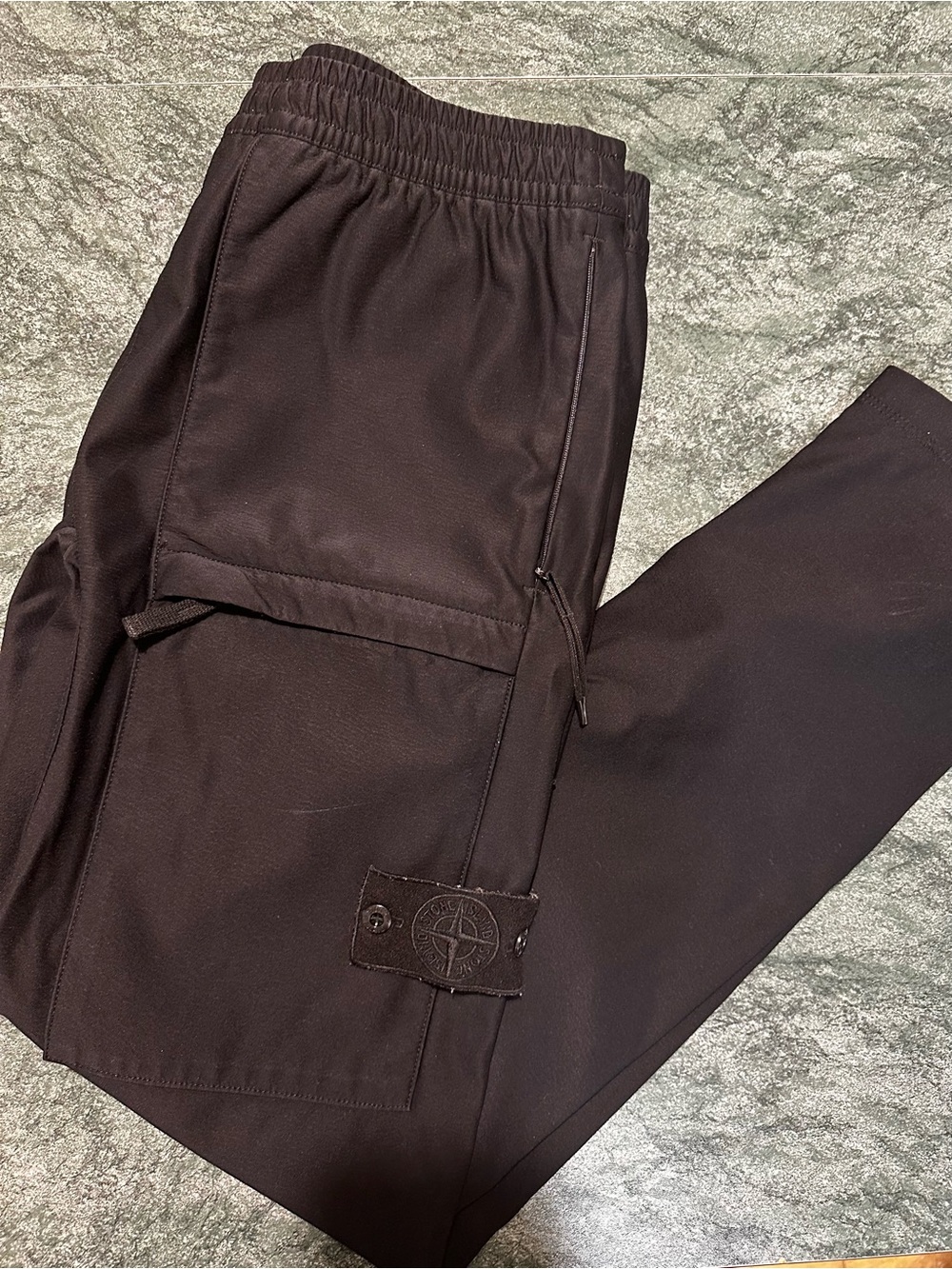 Stone Island Black Cargo Track Pants